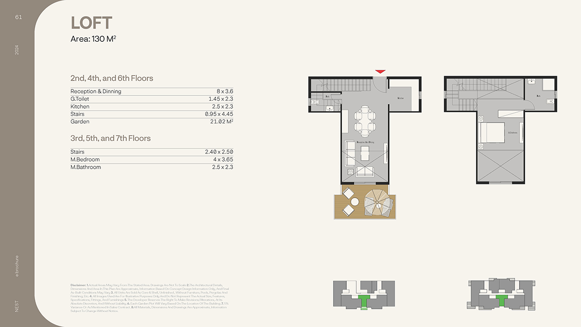 Floor plan for duplex at Nest