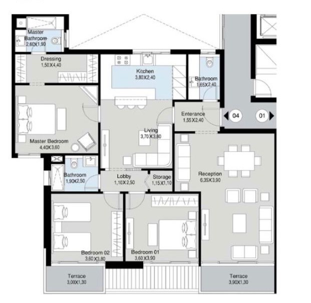Floor plan for apartment at Scenario