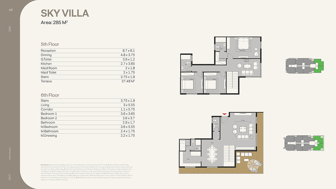 Floor plan for duplex at Nest