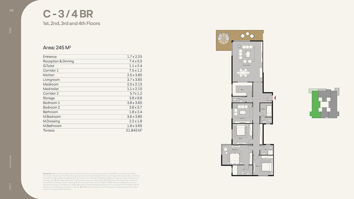 Floor plan for apartment at Nest