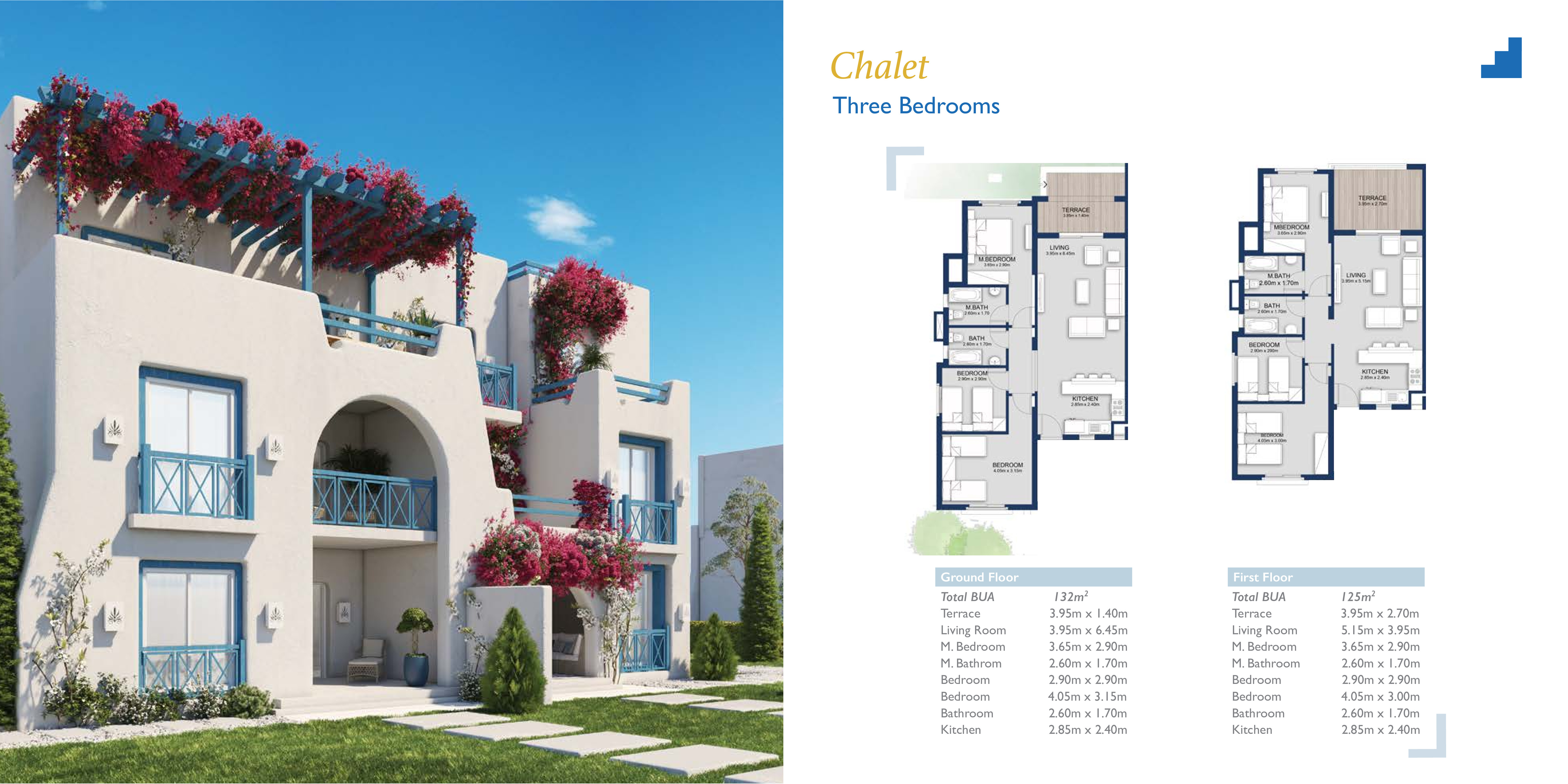 Floor plan for chalet at Mountain View Ras El Hekma