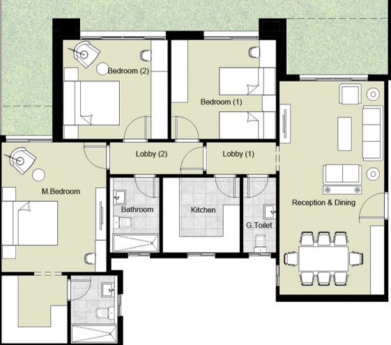 Floor plan for apartment at AZAD