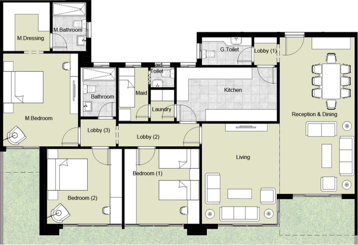 Floor plan for apartment at AZAD