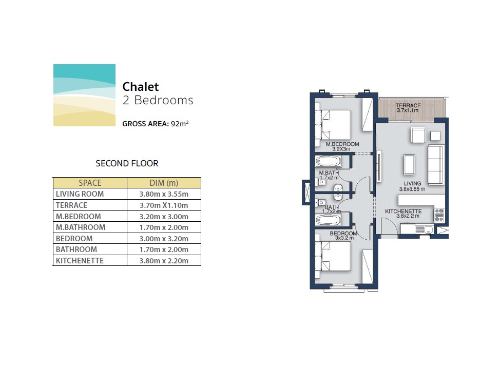 Floor plan for chalet at Evia Mountain View