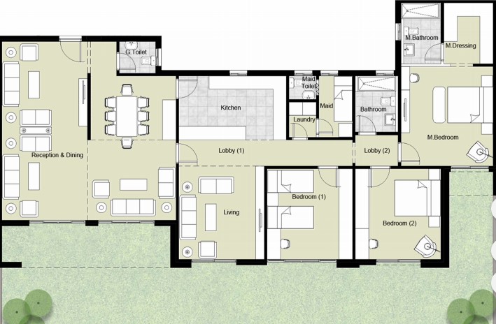 Floor plan for apartment at AZAD