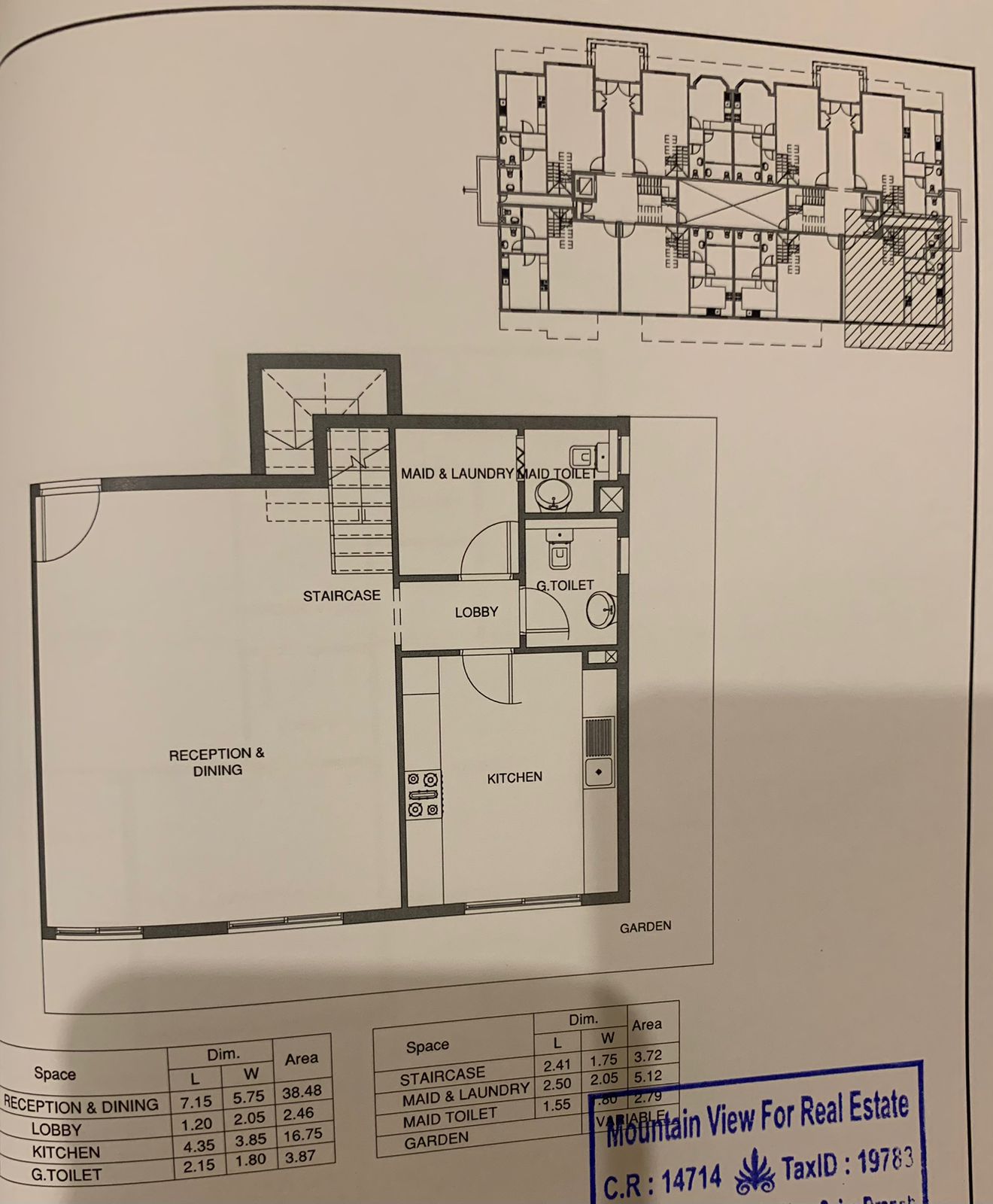 Floor plan for villa at Aliva Mountain View Mostakbal City