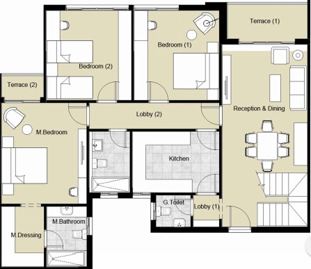 Floor plan for apartment at AZAD