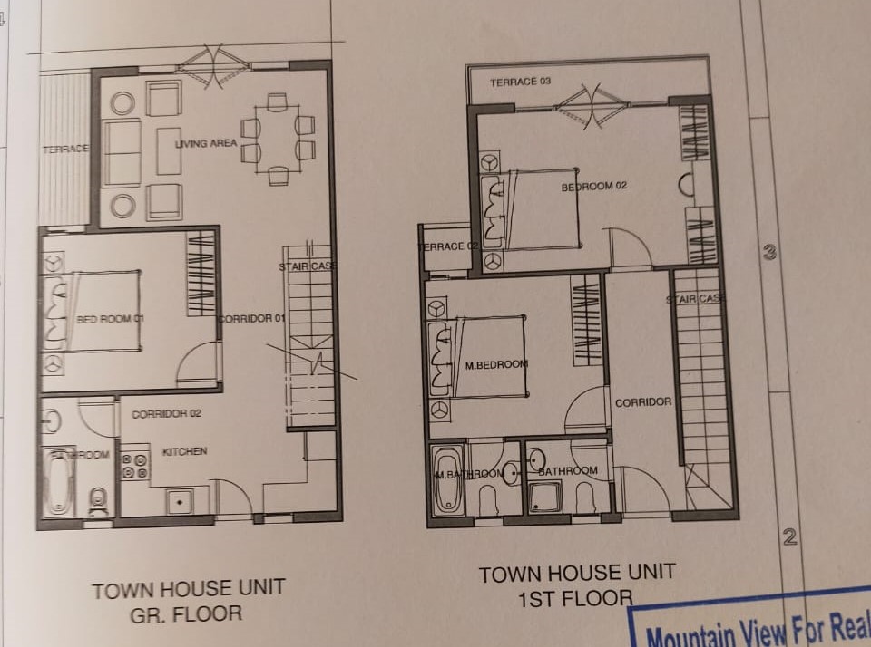 Floor plan for townhouse at Mountain View ICity New Cairo