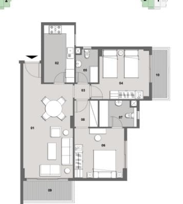 Floor plan for apartment at Il Bosco City