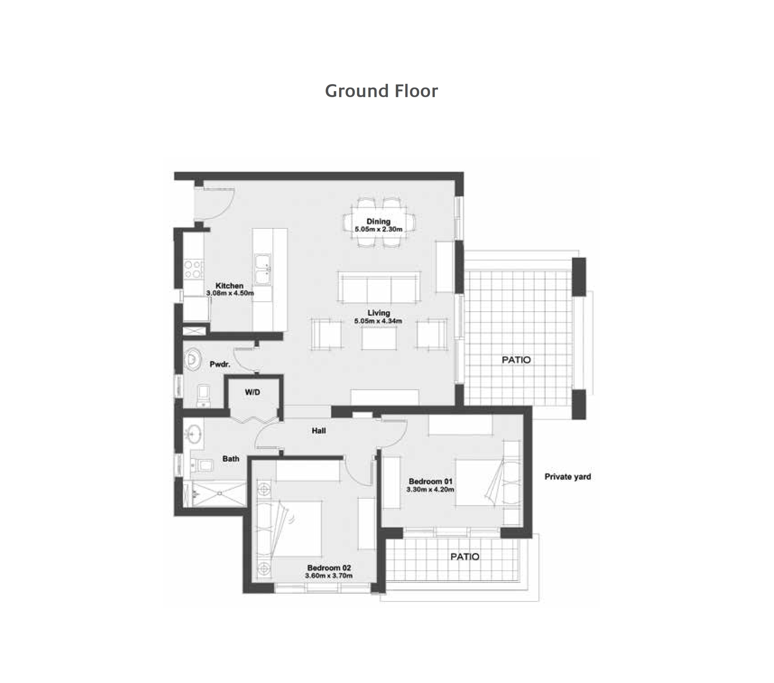 Floor plan for chalet at Marassi