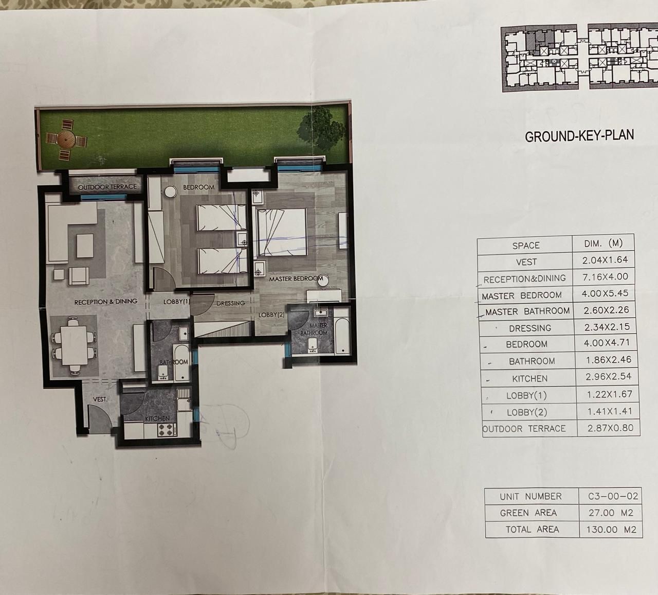 Floor plan for apartment at Parklane