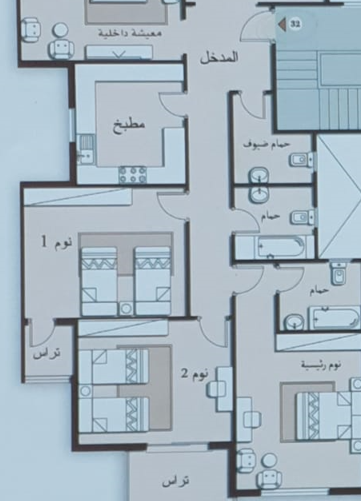 Floor plan for apartment at Madinaty
