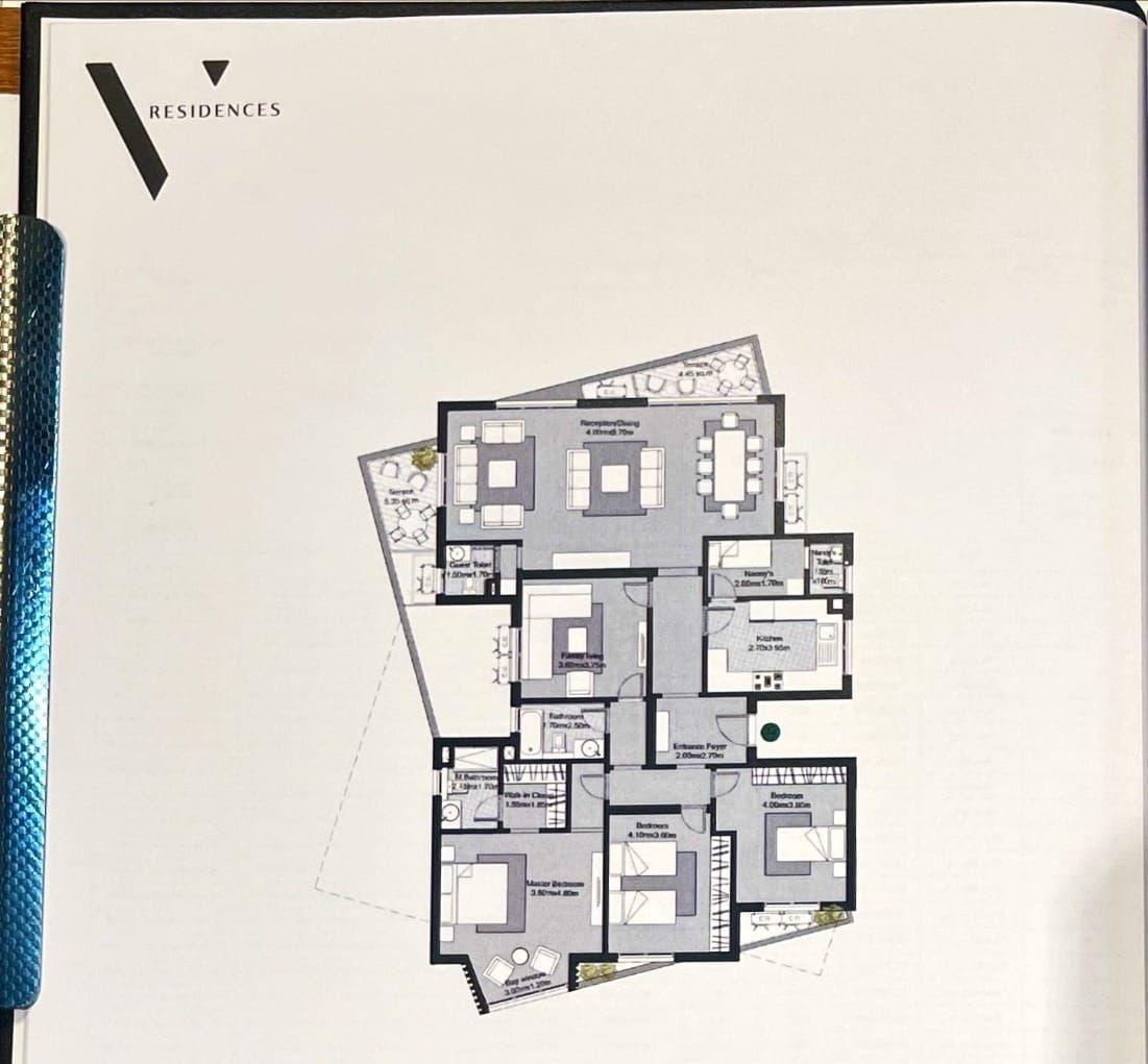 Floor plan for apartment at V Residences By Villette