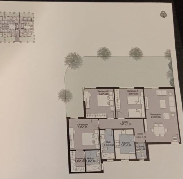 Floor plan for apartment at Monark Residence