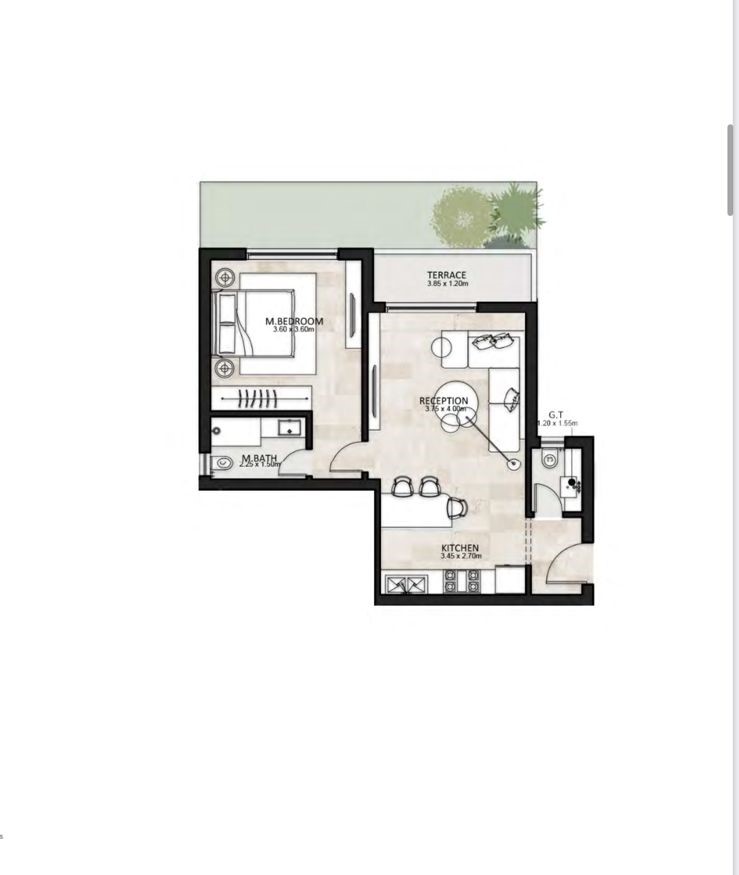 Floor plan for apartment at Garden Lakes