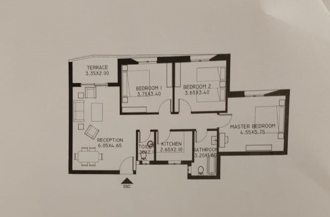 Floor plan for apartment at Taj City