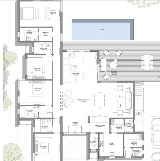 Floor plan for villa at June