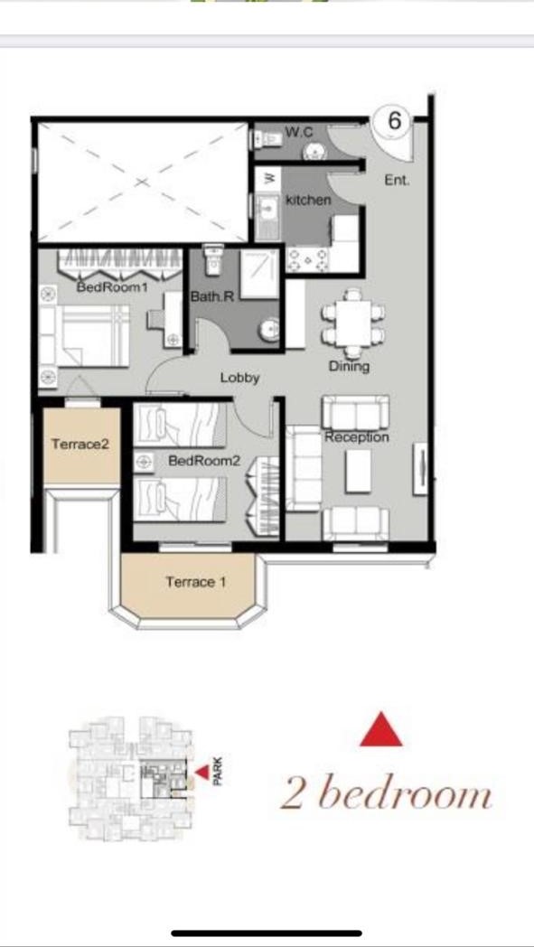 Floor plan for apartment at Century City