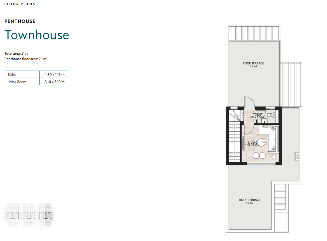Floor plan for townhouse at Garden Lakes