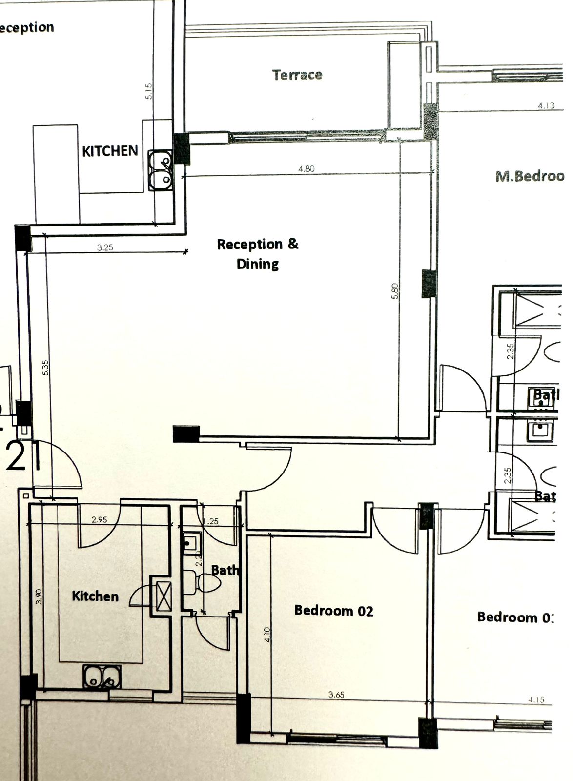 Floor plan for apartment at Palm Parks