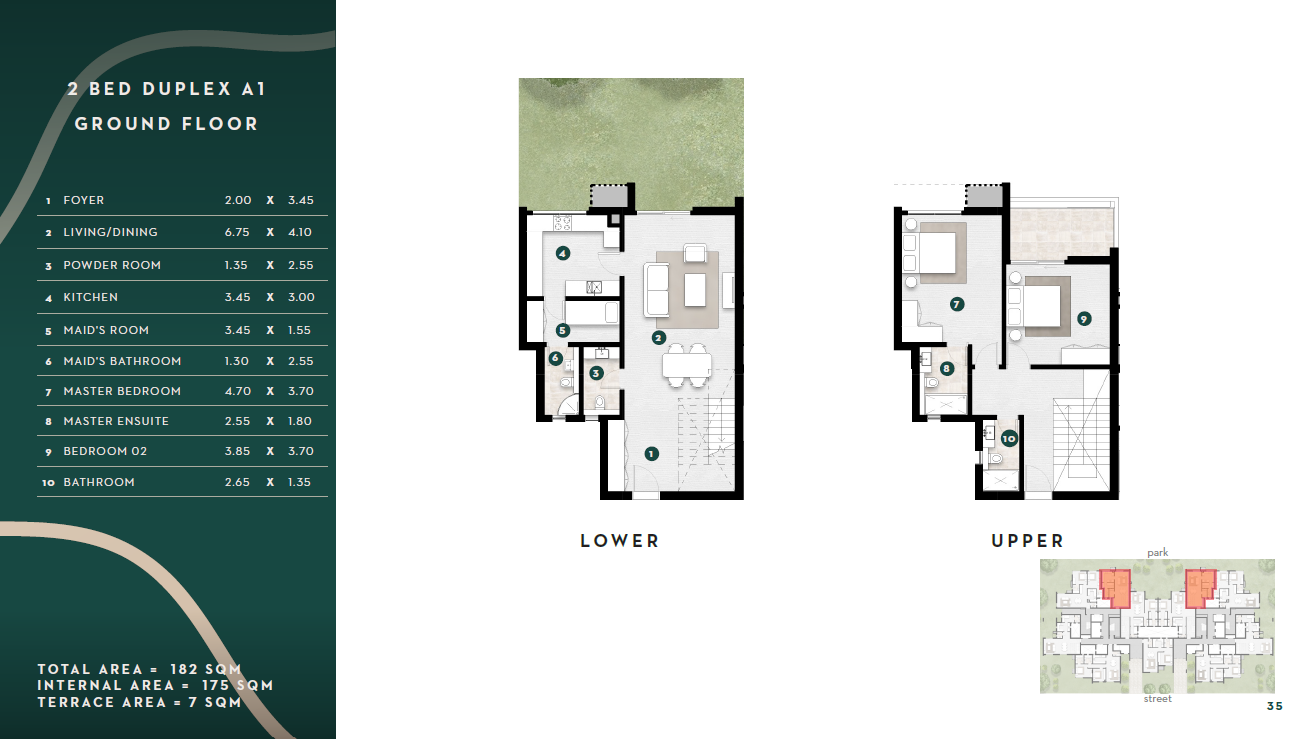 Floor plan for duplex at Solana East