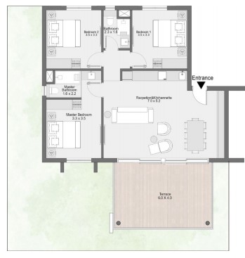 Floor plan for chalet at D-Bay