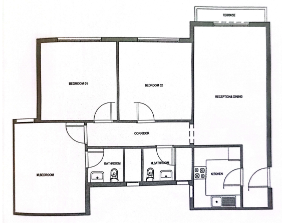 Floor plan for apartment at Aliva Mountain View Mostakbal City