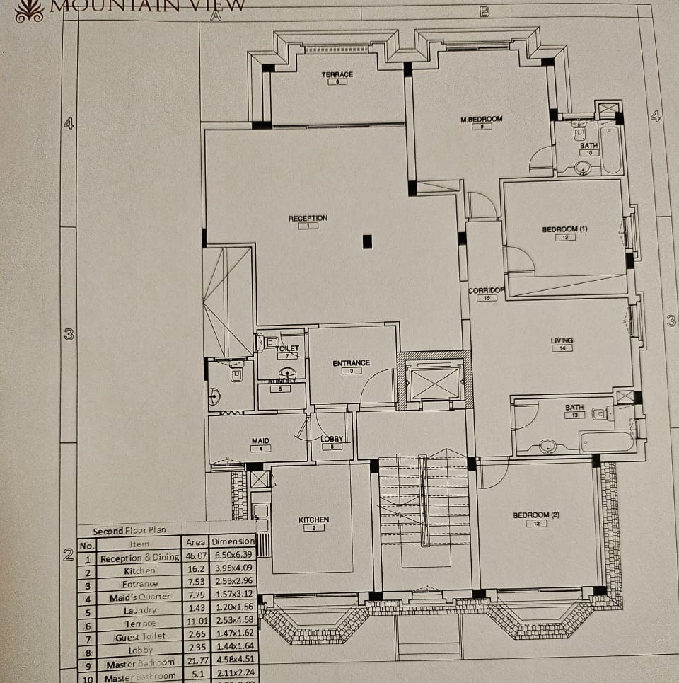 Floor plan for apartment at Mountain View Hyde Park