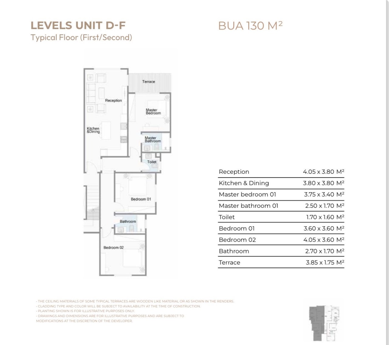 Floor plan for chalet at Telal Sokhna
