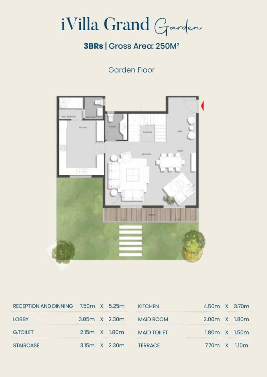 Floor plan for duplex at Aliva Mountain View Mostakbal City
