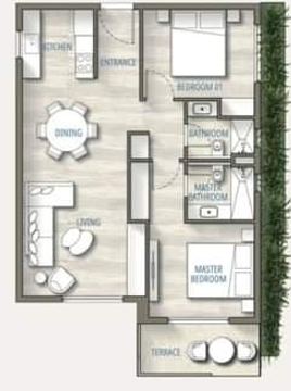 Floor plan for chalet at Southmed