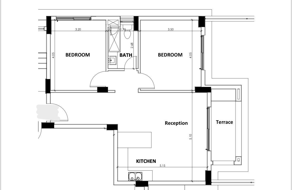 Floor plan for apartment at Palm Parks