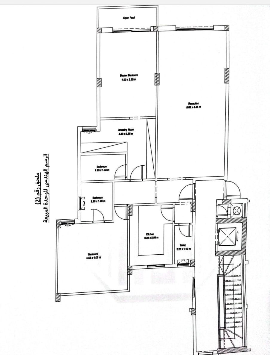 Floor plan for penthouse at Fifth Square Al Marasem