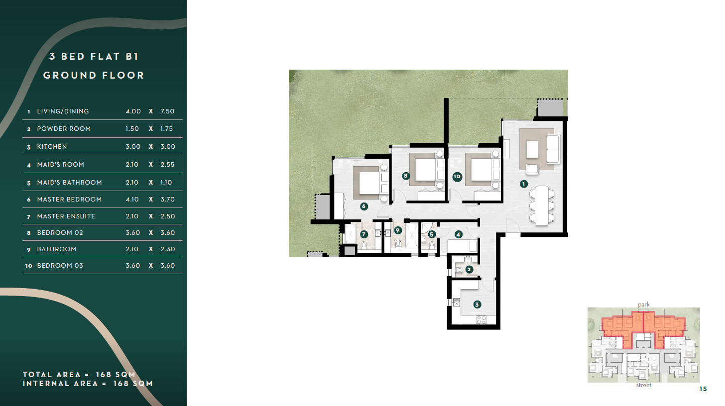 Floor plan for apartment at Solana East