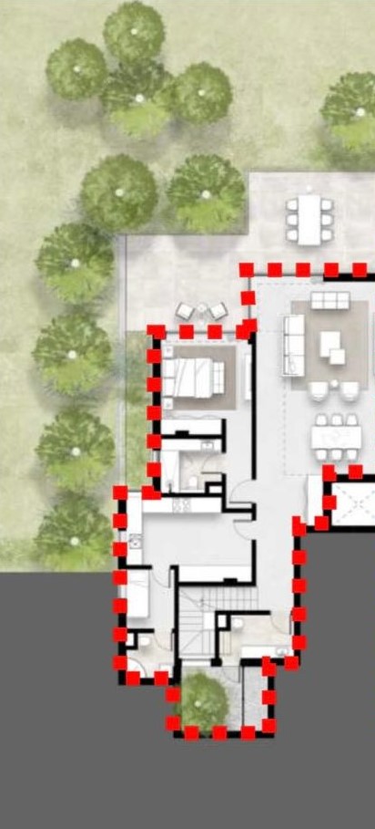 Floor plan for duplex at Solana