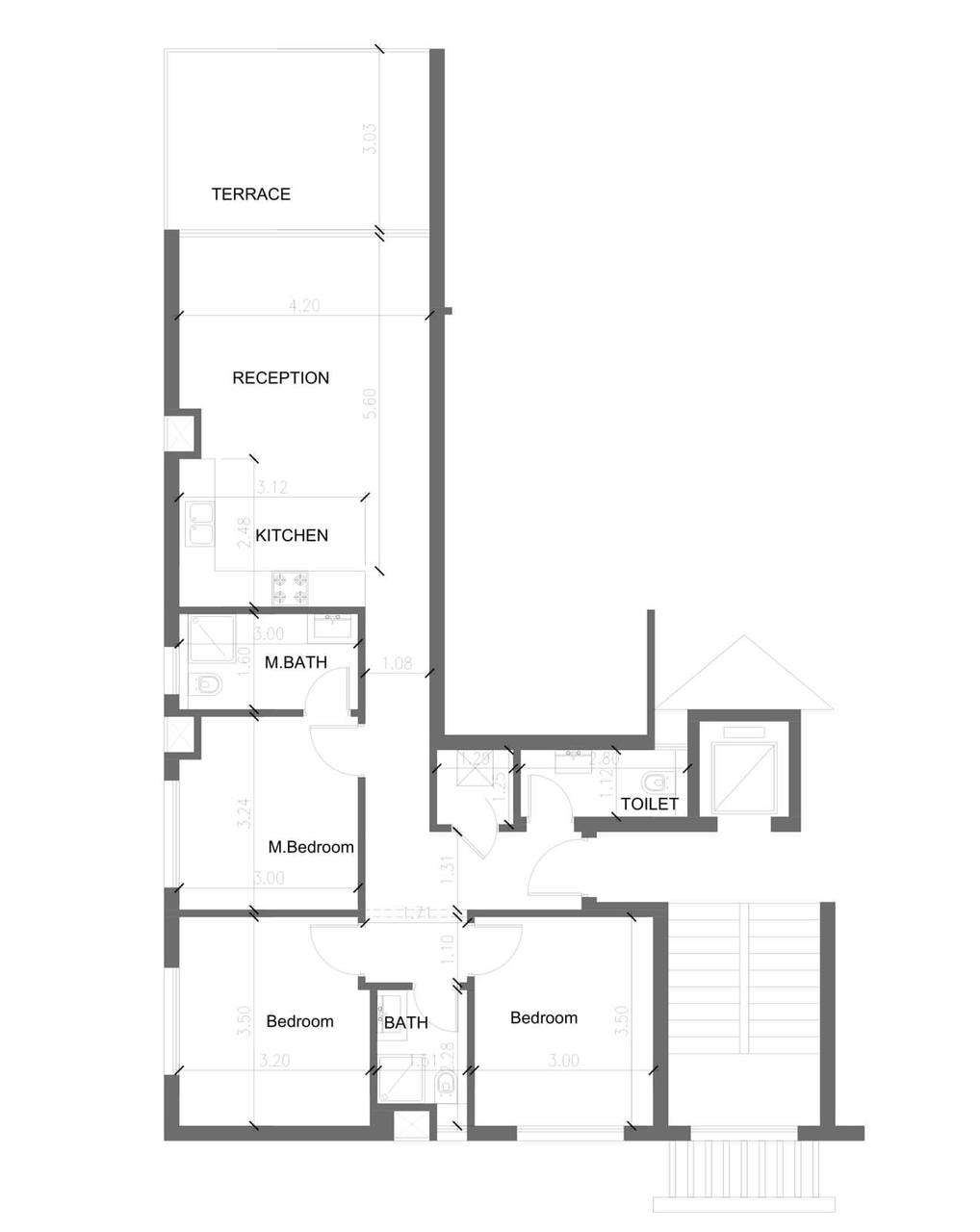 Floor plan for chalet at Cali Coast Ras El Hekma