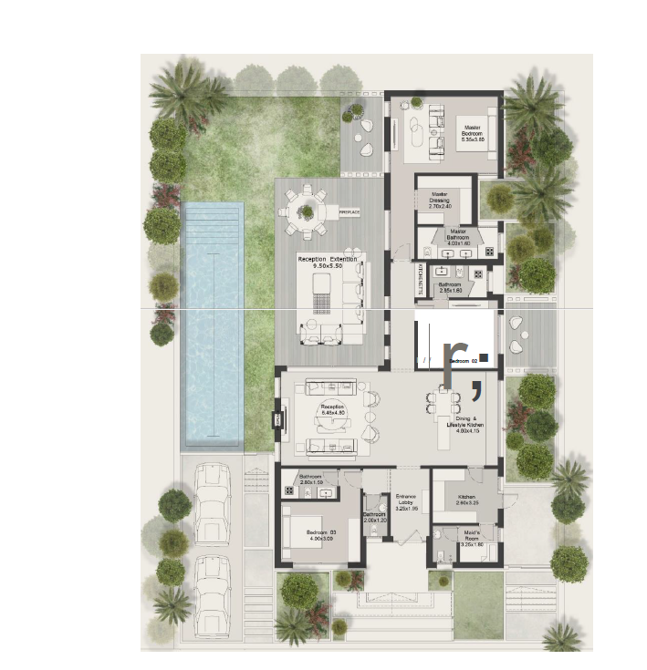 Floor plan for villa at Hills of One