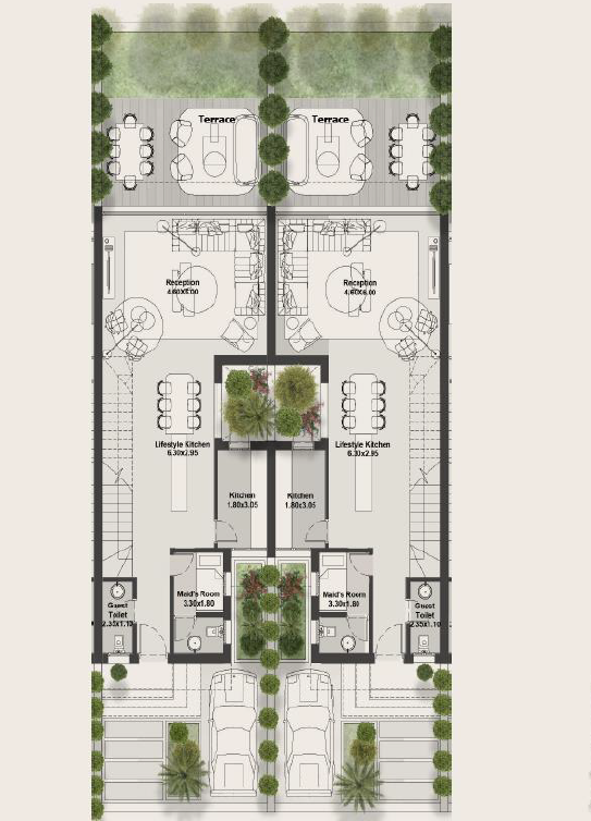 Floor plan for townhouse at Hills of One