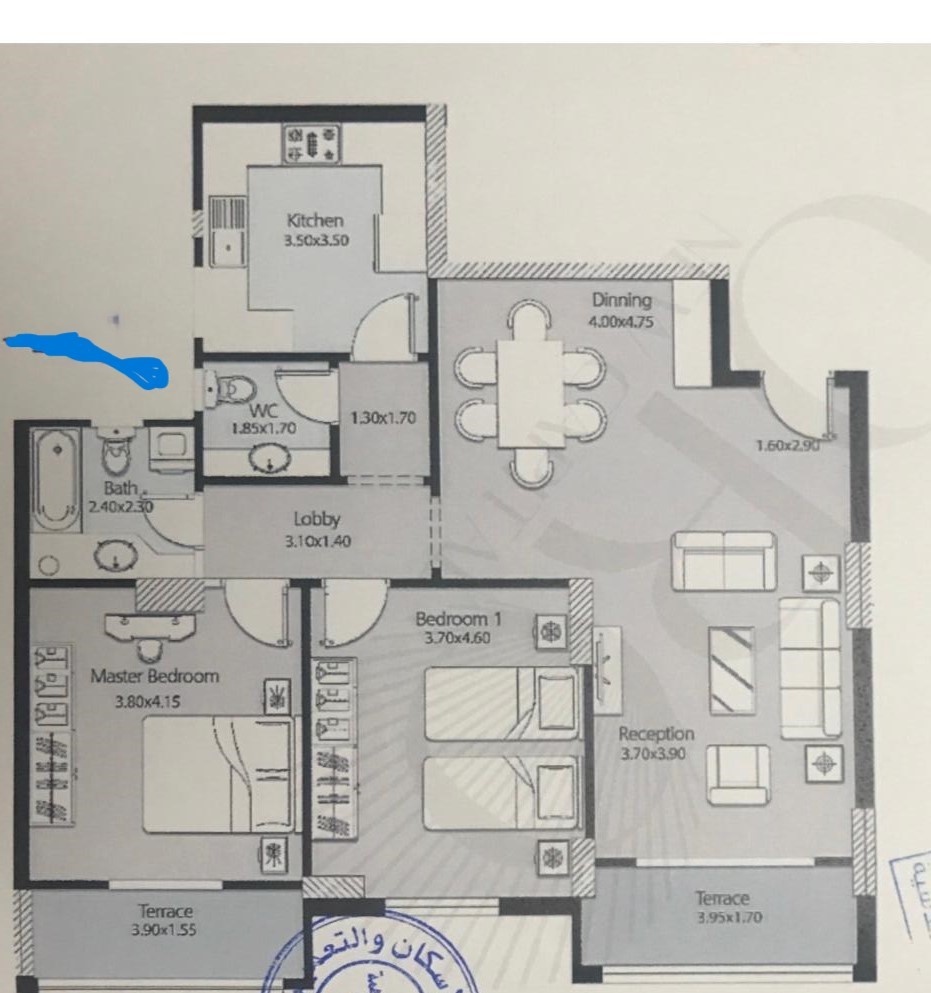 Floor plan for apartment at Oro New capital