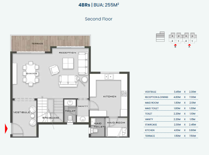 Floor plan for duplex at Aliva Mountain View Mostakbal City