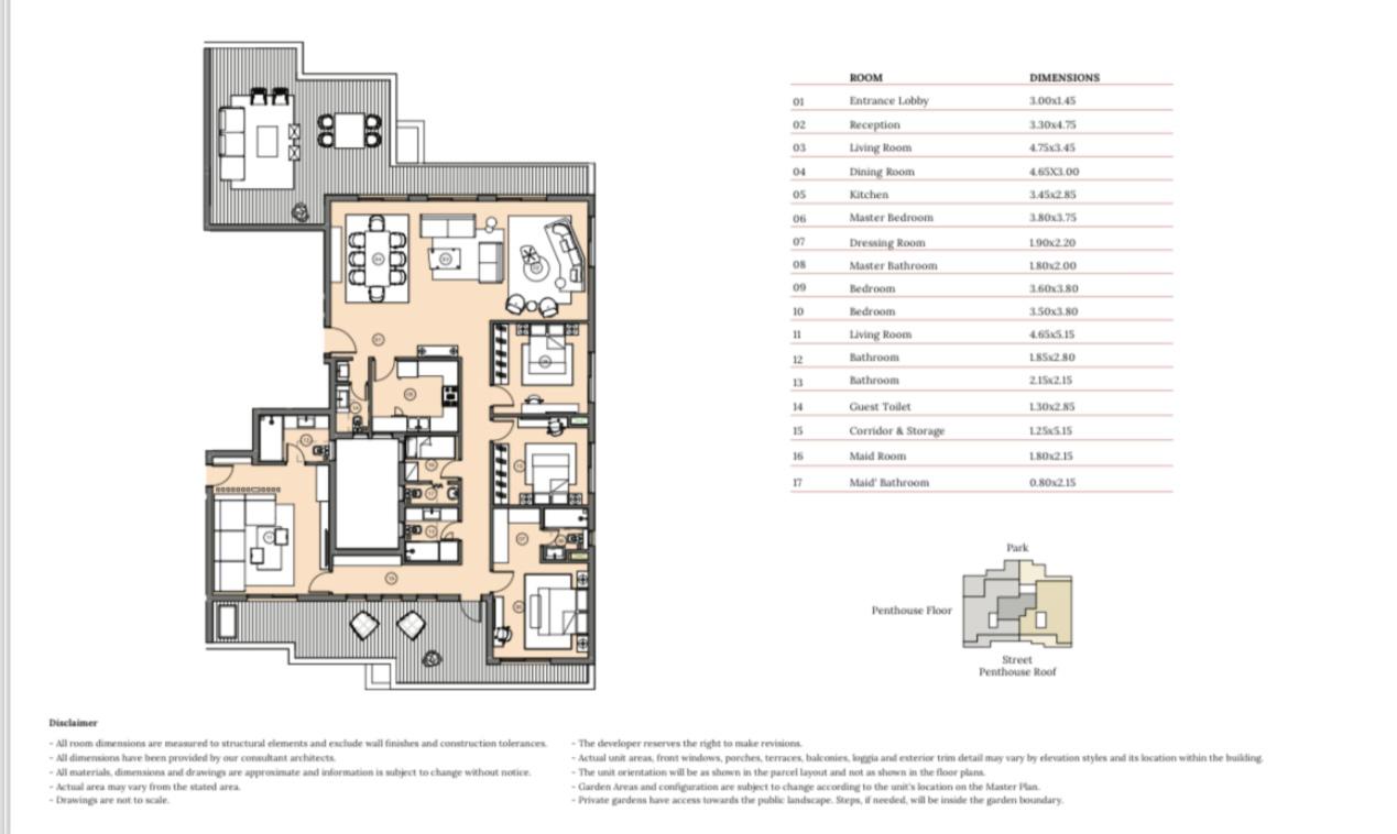 Floor plan for penthouse at HAPTown