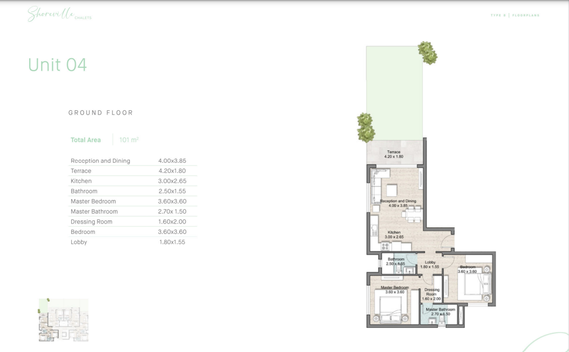 Floor plan for chalet at Hyde Park North - Seashore