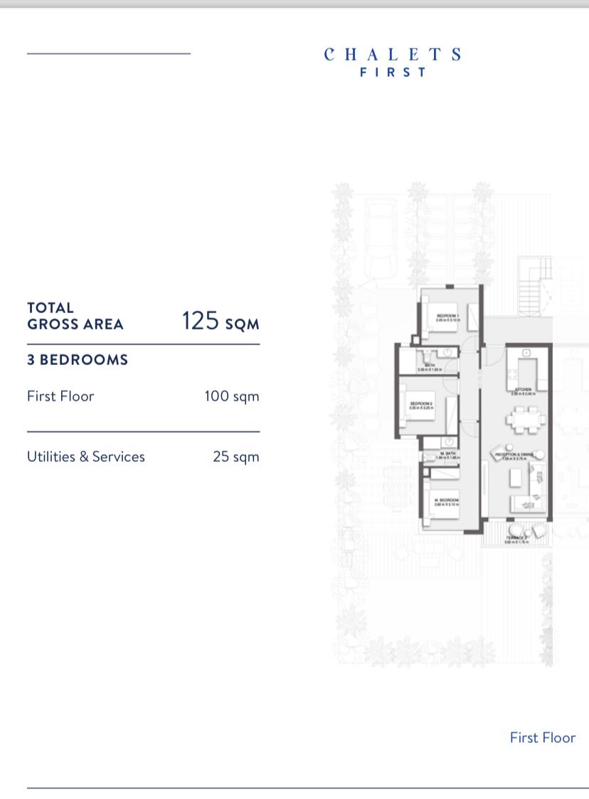 Floor plan for chalet at Plage