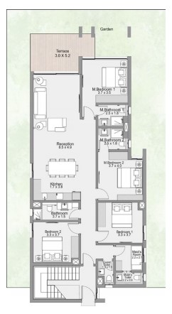 Floor plan for chalet at D-Bay