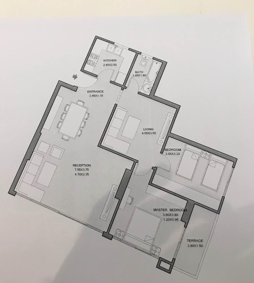 Floor plan for apartment at One Katameya