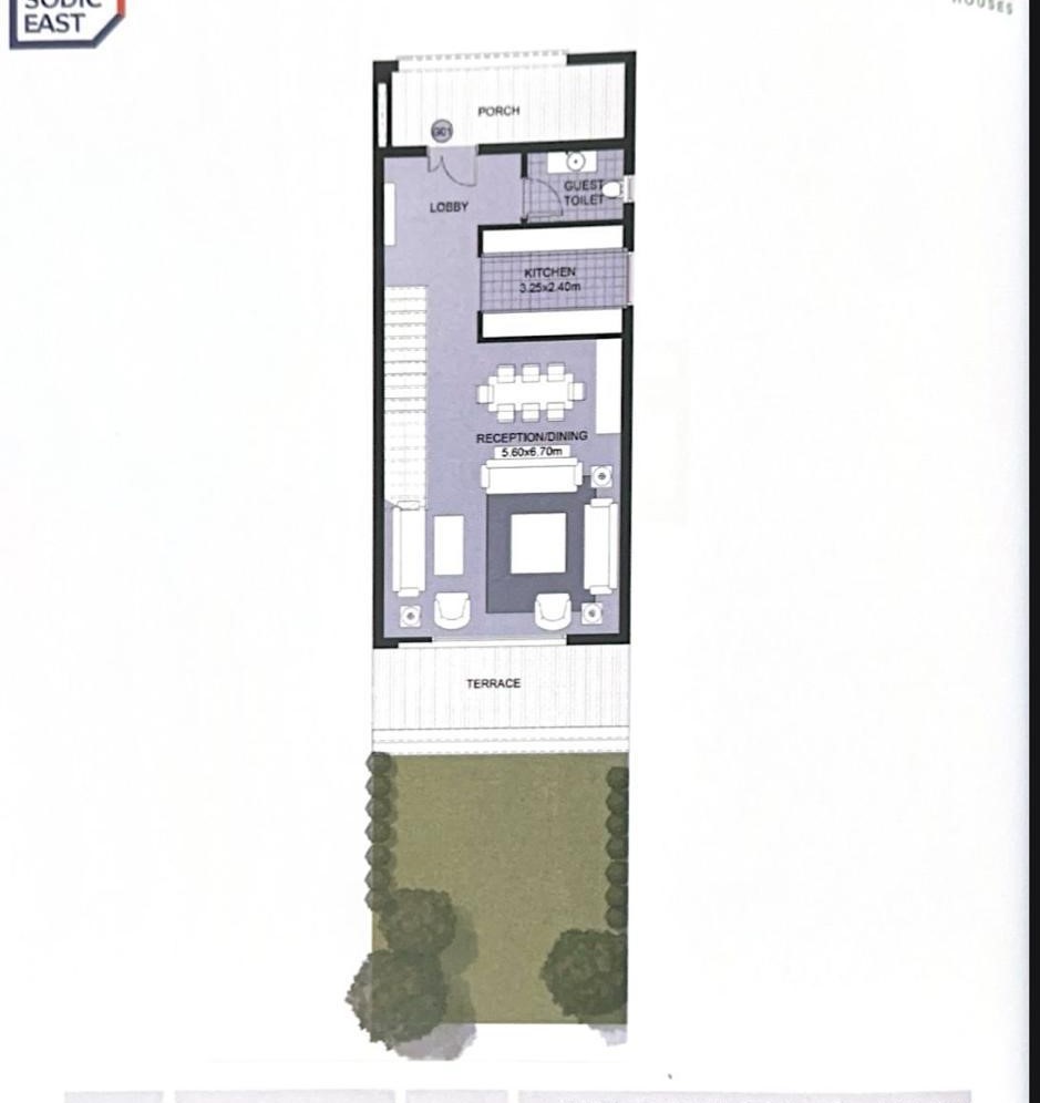 Floor plan for duplex at SODIC East