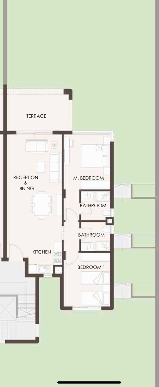 Floor plan for chalet at Hacienda Bay