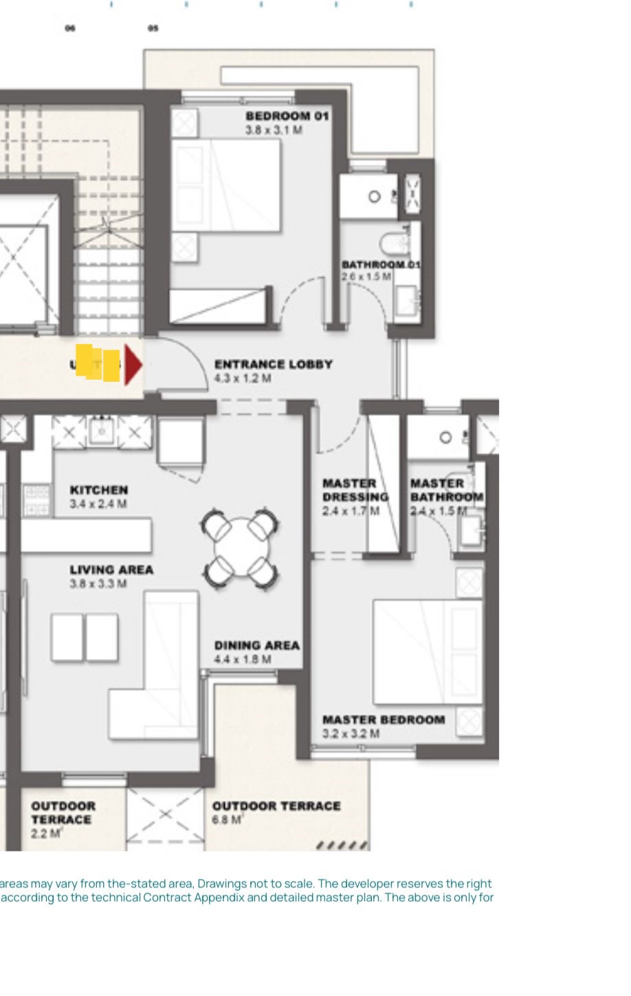 Floor plan for chalet at Solare