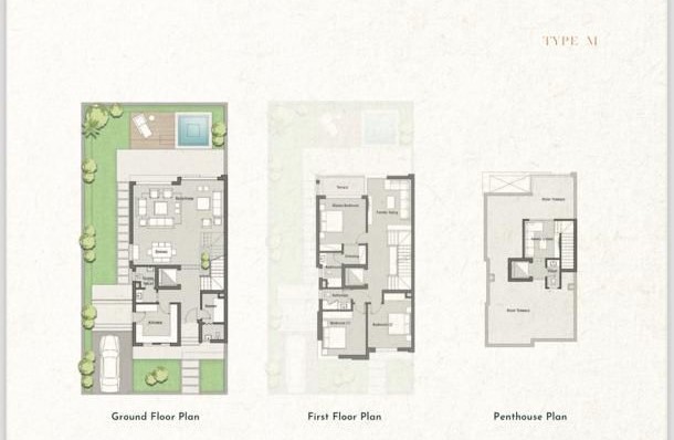 Floor plan for villa at Palm Hills New Cairo