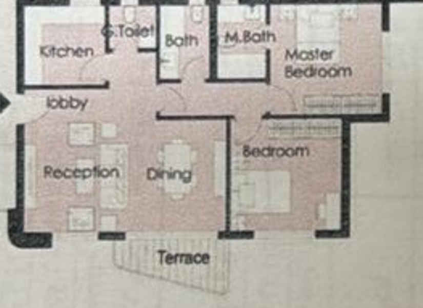 Floor plan for apartment at Palm Hills New Cairo
